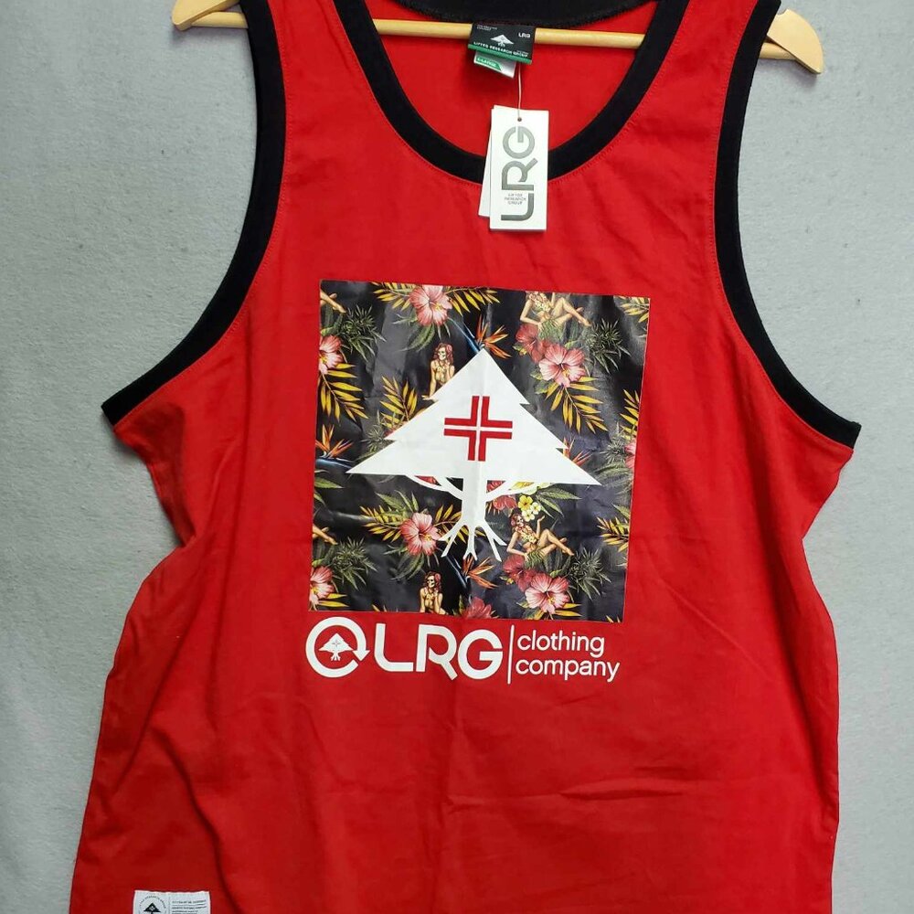 NWT LRG Men's Sleeveless Tank Top Shirt Red Clothing Apparel